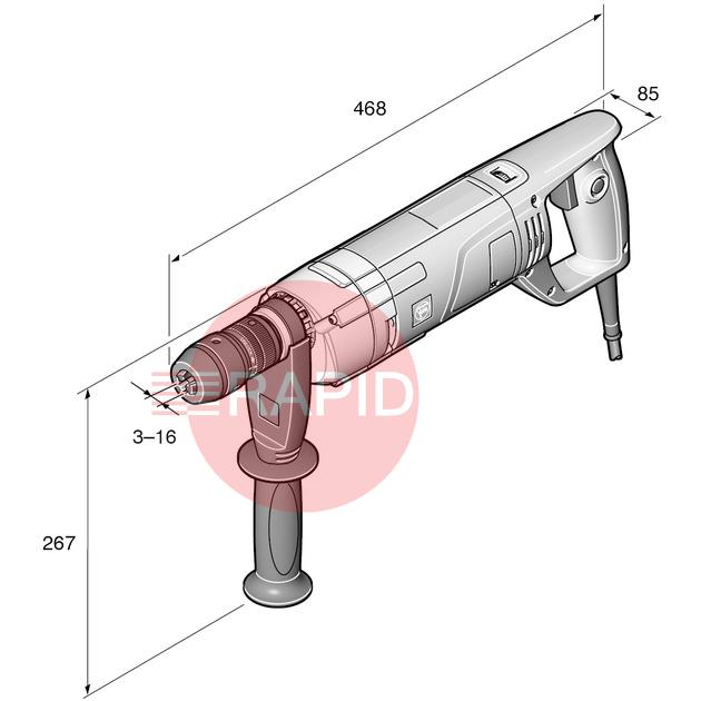 72054760000  FEIN BOS 16mm Rotary Drill - 230v